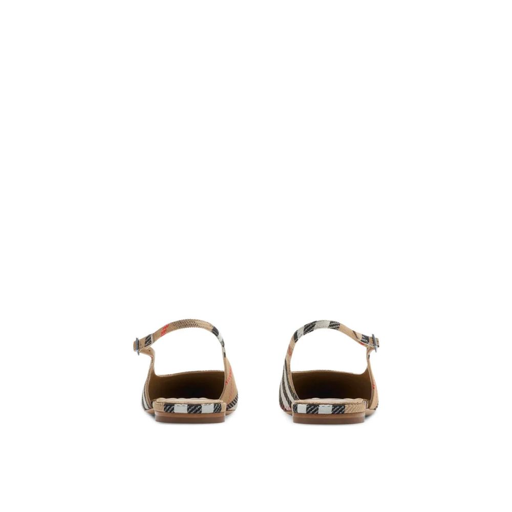Burberry Brown Fabric Ballet Flats