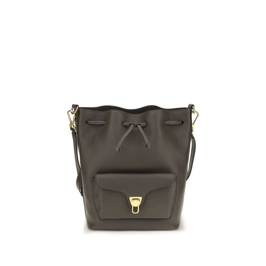 Coccinelle Brown Calf Leather Bos Taurus Backet Bag