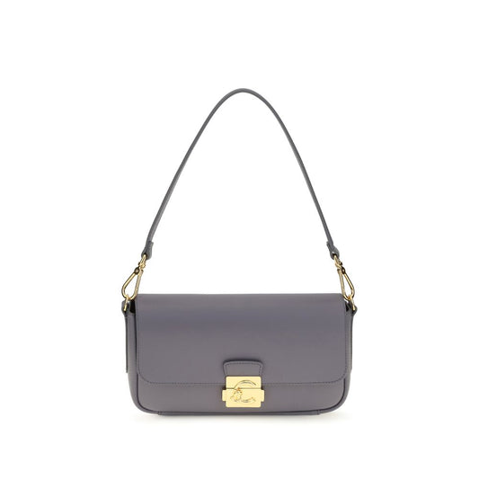 Coccinelle Blue Calf Leather Bos Taurus Shoulder Bag