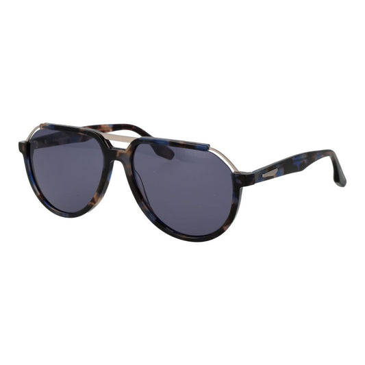 Trussardi Brown Acetate & Stainless Steel Sunglasses