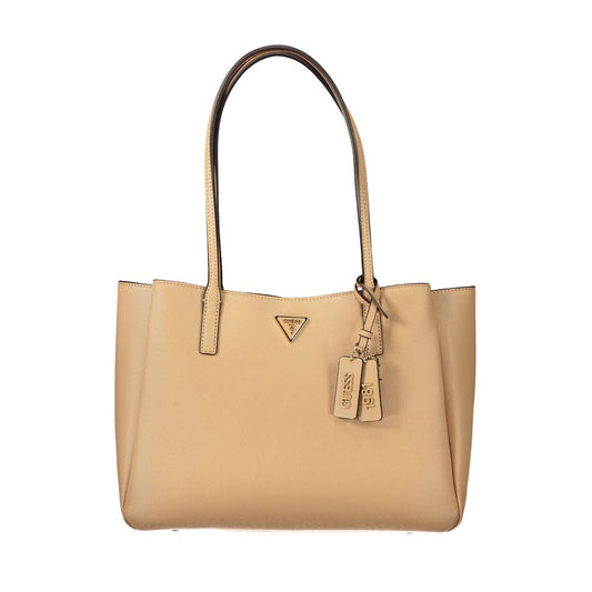 Guess Jeans Beige Polyurethane Womens Bag
