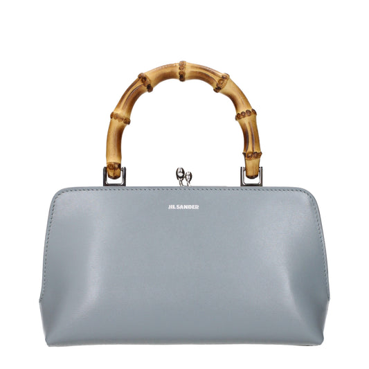 Jil Sander Gray Leather Handbag