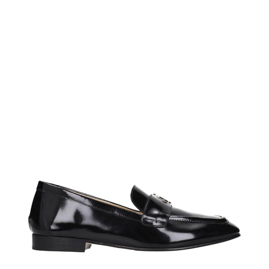 Jimmy Choo Black Leather Slip-On Loafers