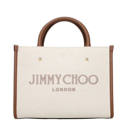 Jimmy Choo Beige Fabric Handbag