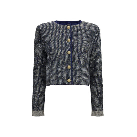 Balmain Blue Polyamide Cardigan
