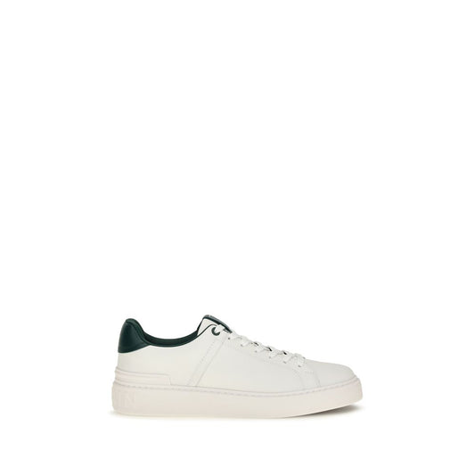 Balmain White Calf Leather Bos Taurus Sneakers