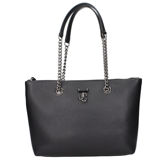 Jimmy Choo Black Leather Shoulder Bag