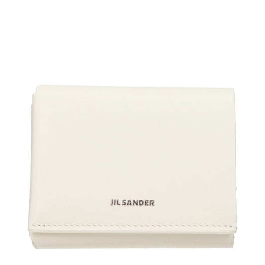 Jil Sander Beige Leather Wallet