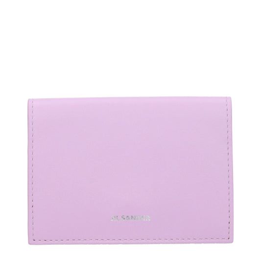 Jil Sander Pink Leather Cardholder