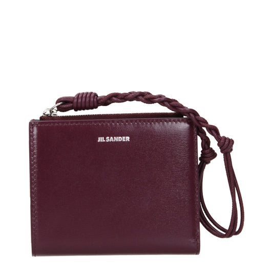 Jil Sander Red Leather Wallet