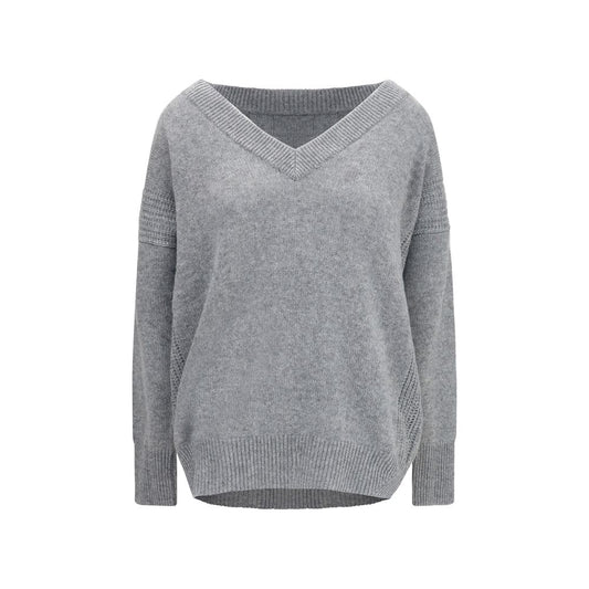 Ermanno Scervino Gray Cashmere Casual Dress