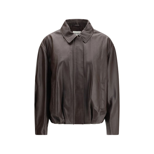 Arma Brown Leather Bomber