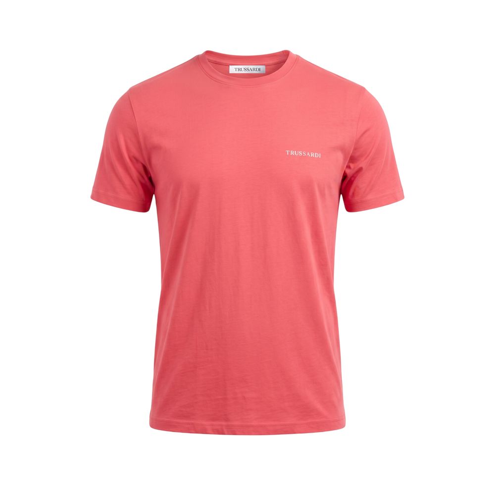 Trussardi Beachwear Red Cotton Men's T-Shirt