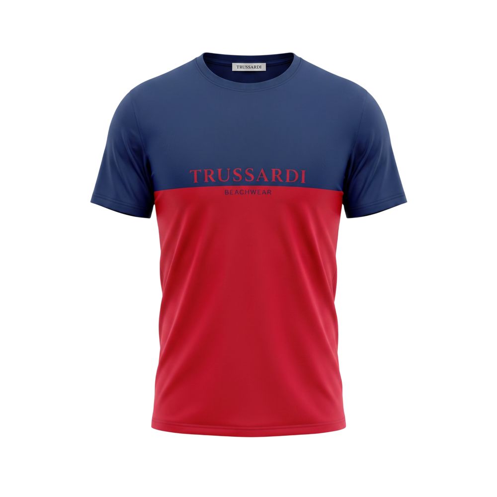 Trussardi Beachwear Red Cotton Men T-Shirt
