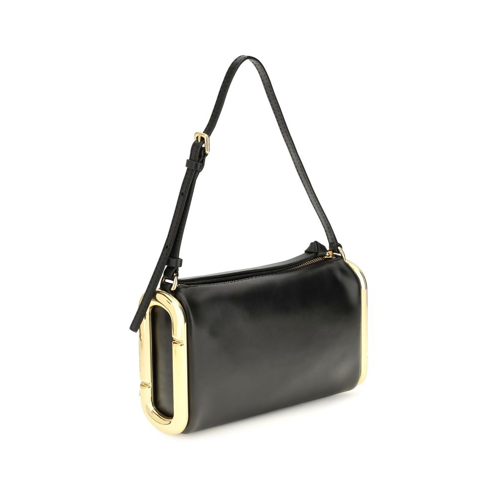Marc Jacobs Black Calf Leather Bos Taurus Shoulder Bag