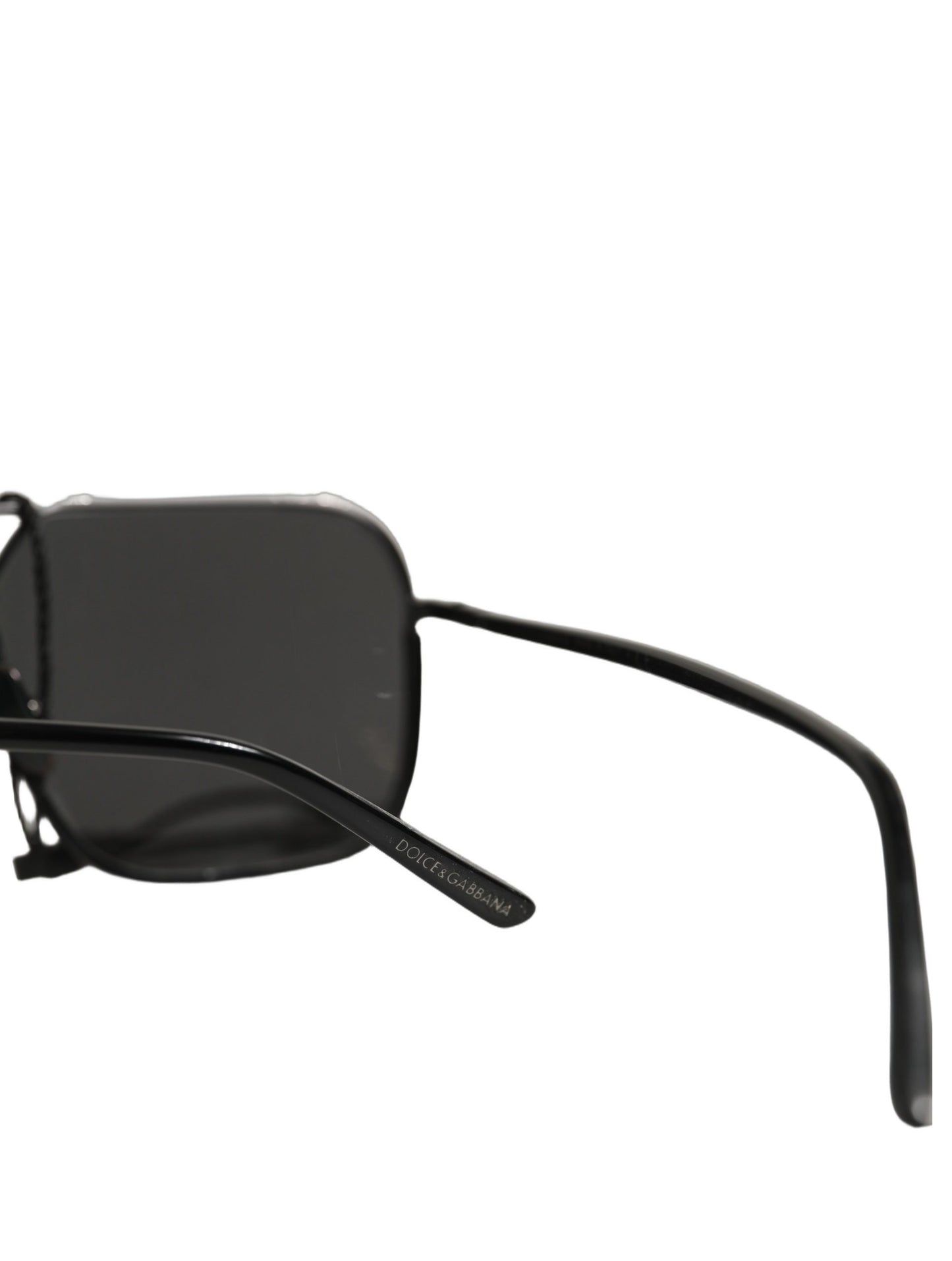 Dolce & Gabbana Black DG2193J Rectangular Metal Frame Eyewear Sunglasses