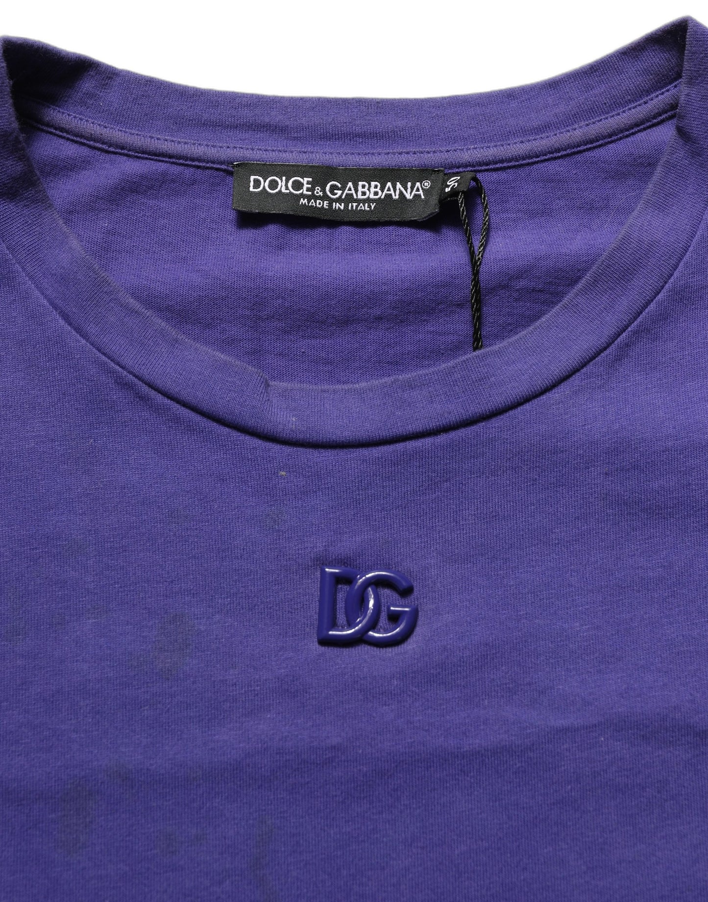 Dolce & Gabbana Violet Cotton Crew Neck Short Sleeve T-shirt