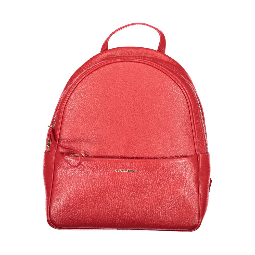 Coccinelle Red Leather Women's Backpack