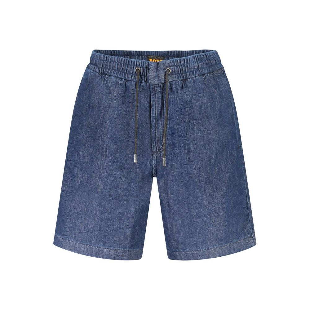 Hugo Boss Blue Cotton Bermuda Shorts