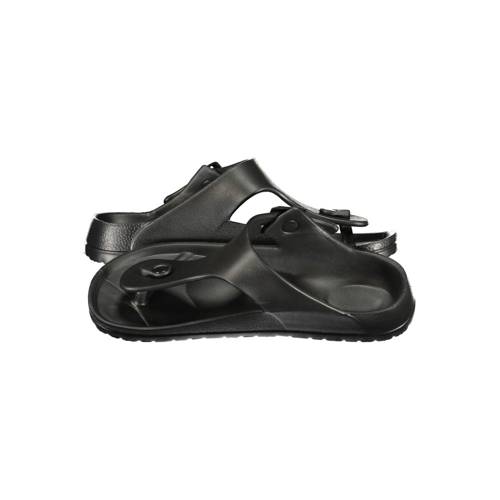 Norway 1963 Black Plastic Flip-Flop Sandals