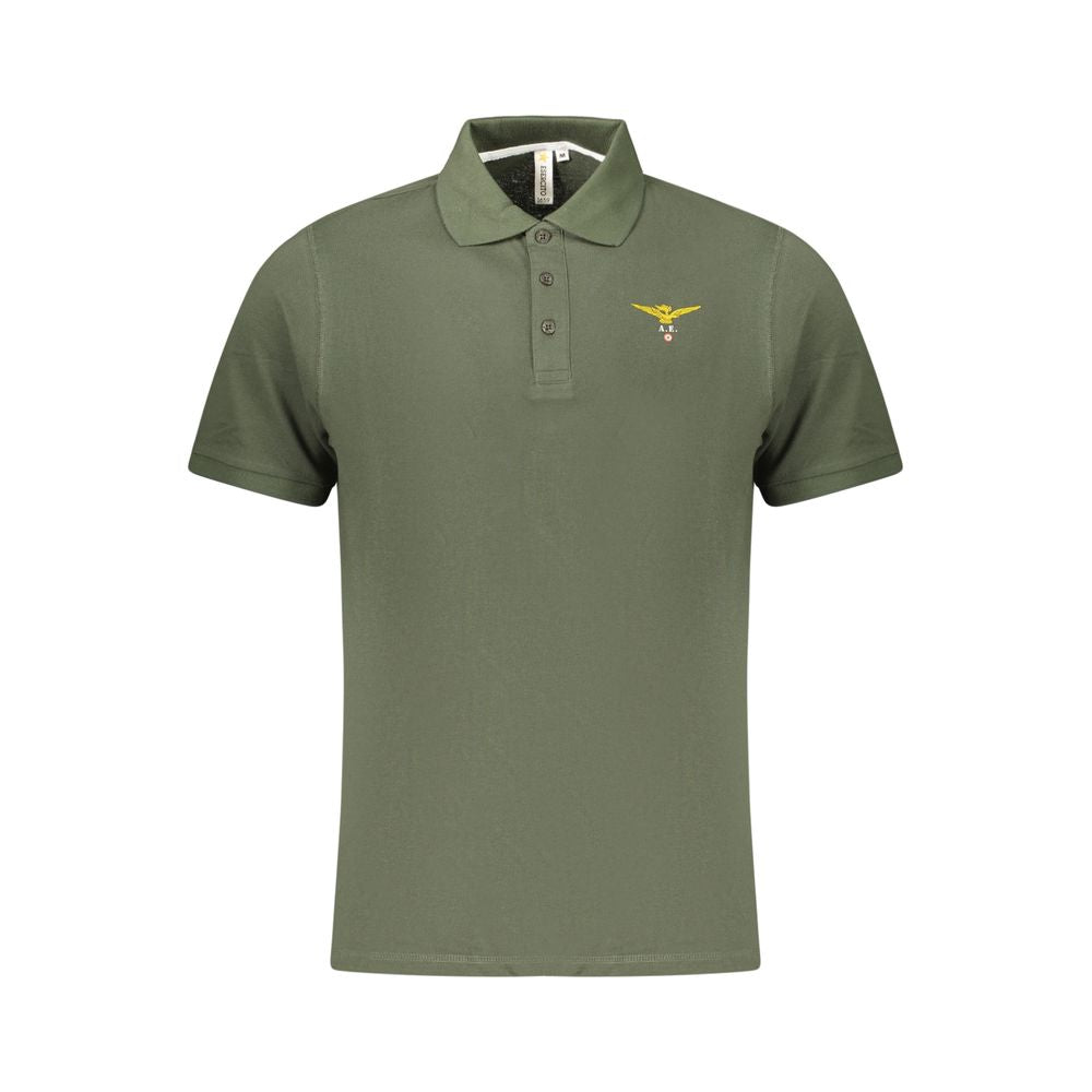Accademia Militare Green Cotton Polo Shirt