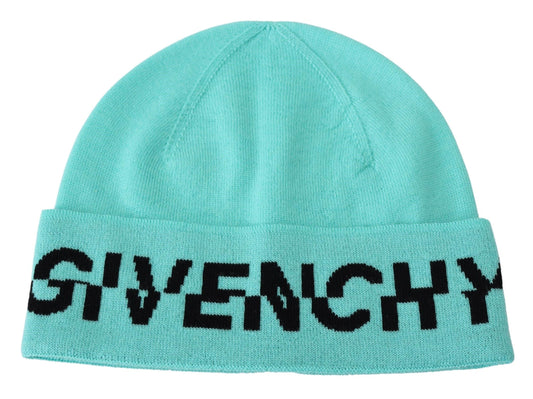 Green Wool Beanie Unisex Logo Hat
