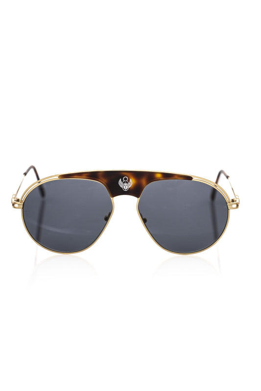 Frankie Morello Brown Metallic Fibre Men Sunglass