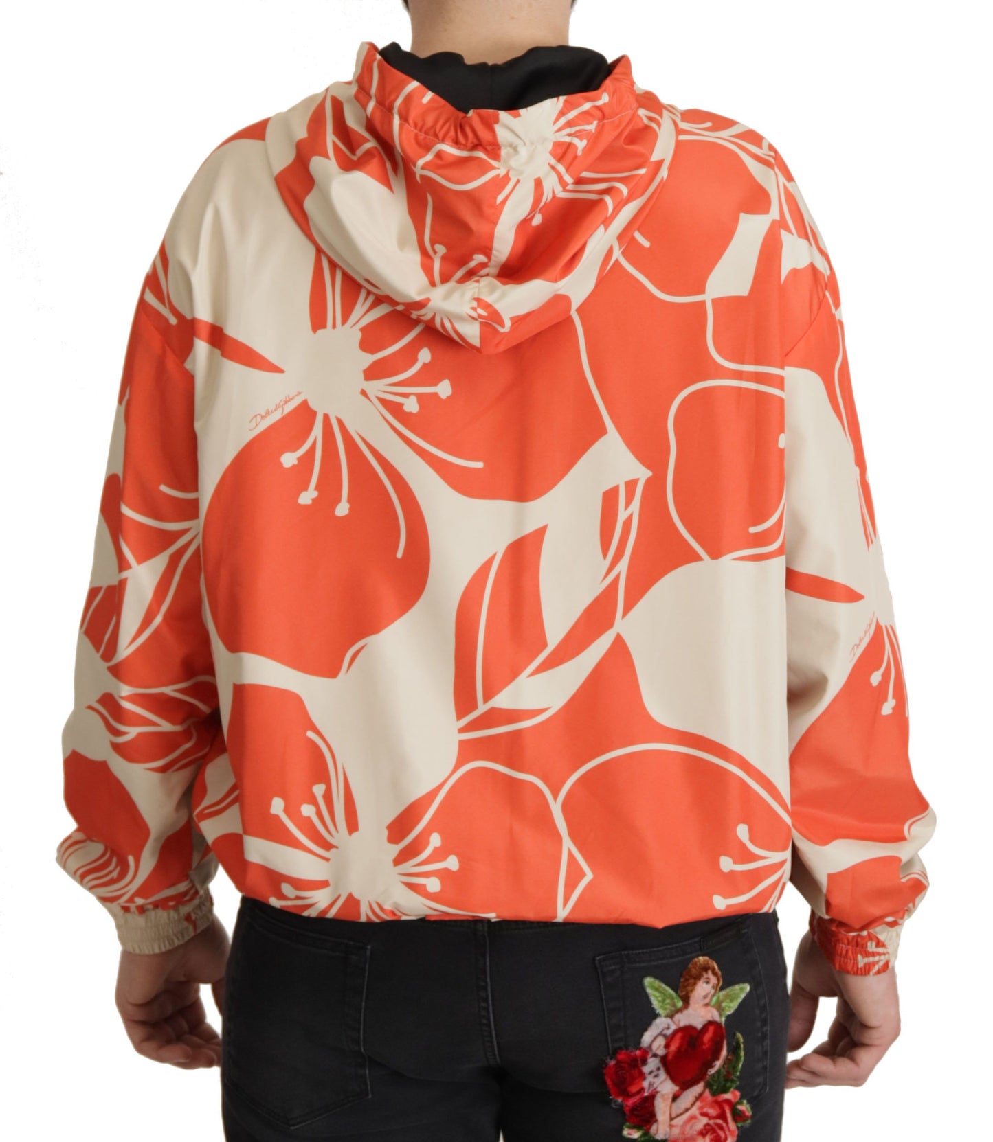 Multicolor Floral Hooded Pullover Sweater