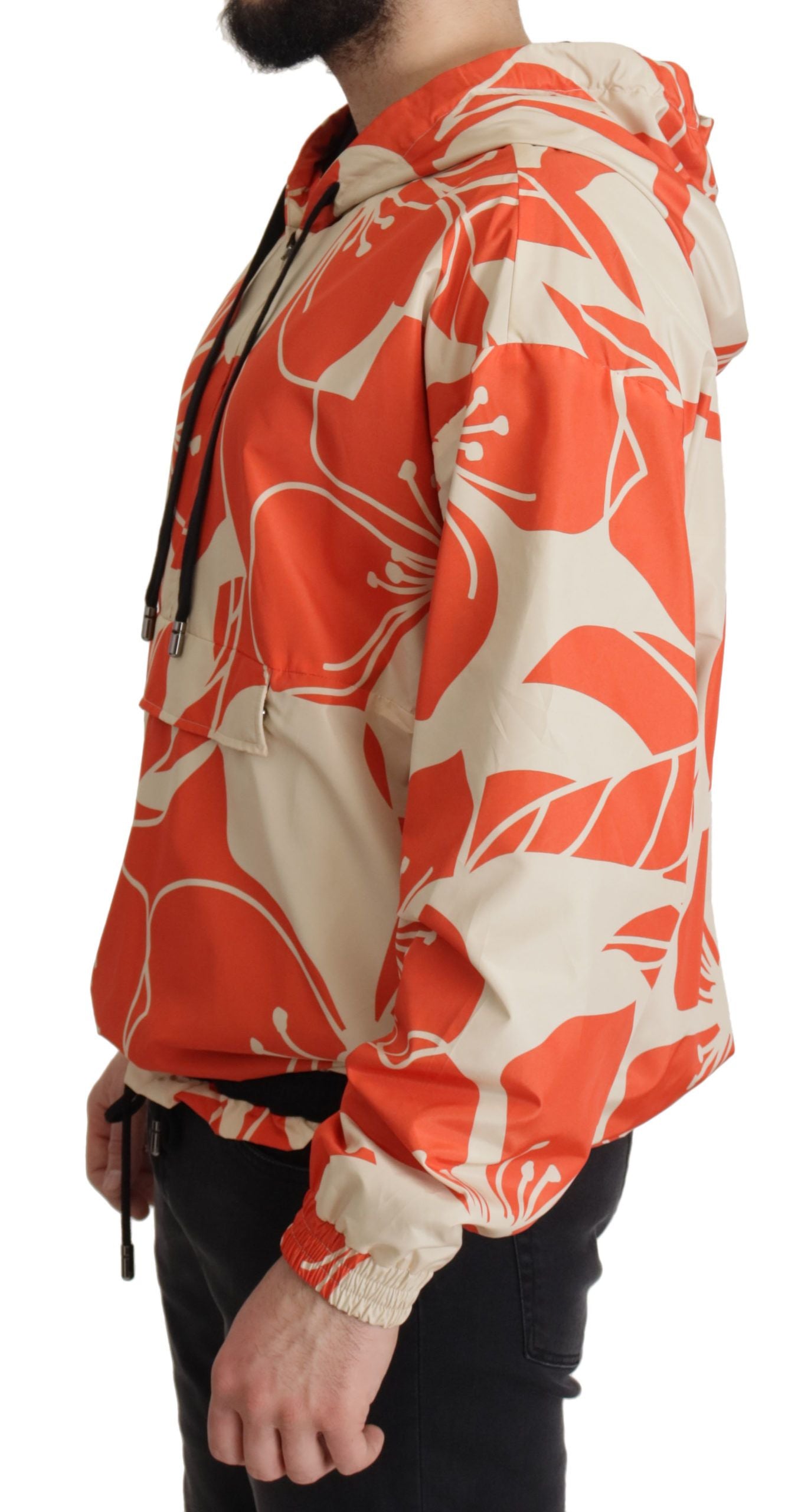 Multicolor Floral Hooded Pullover Sweater