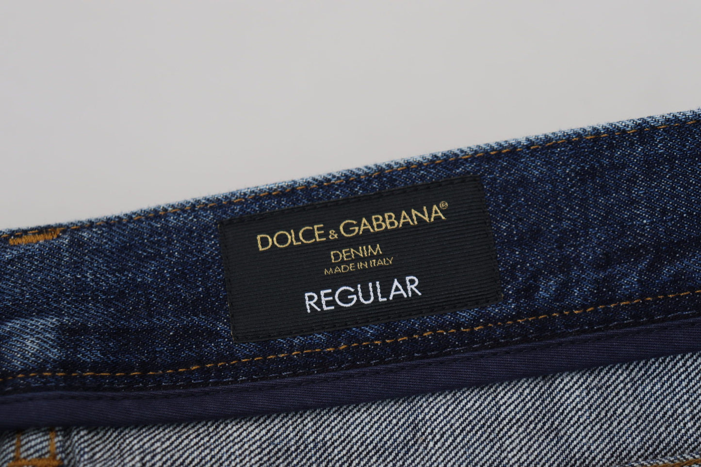 Blue Wash Cotton Regular Denim Jeans Pants