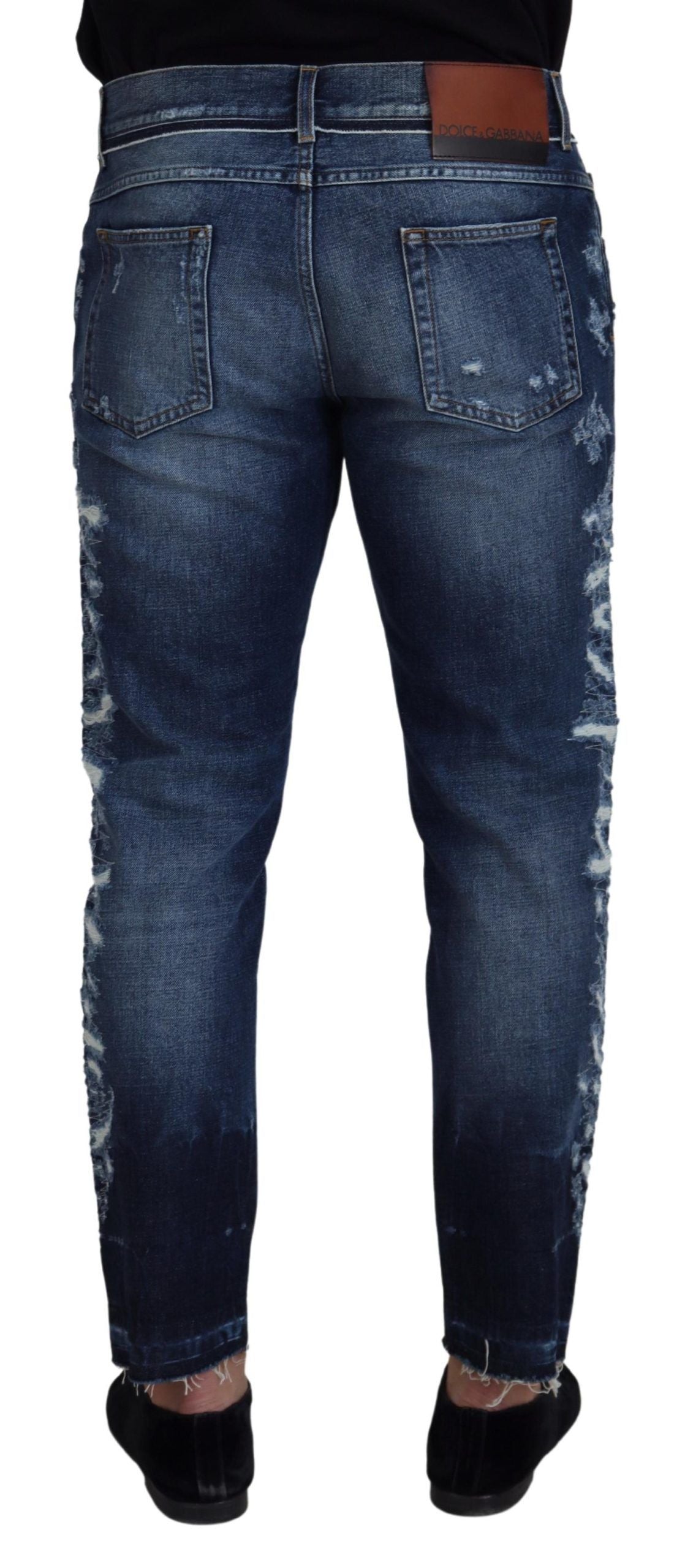 Blue Wash Cotton Regular Denim Jeans Pants