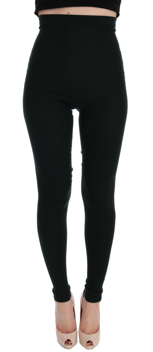 Green Cashmere Skinny Women Pants