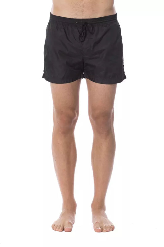 Black Polyester Men's Swim Trunk