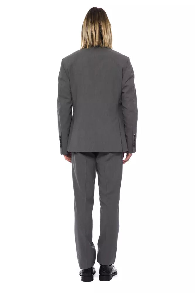 Gray Wool Men Blazer