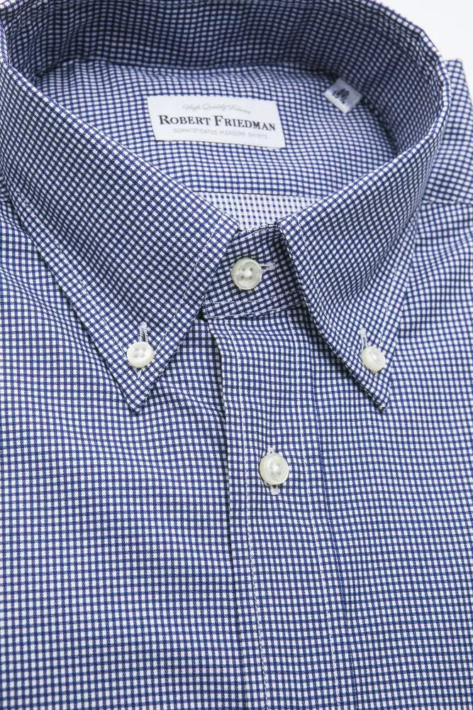 Robert Friedman Blue Cotton Men's Shirt