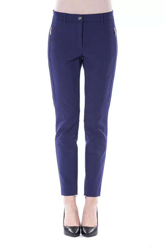 BYBLOS Blue Polyester Pant