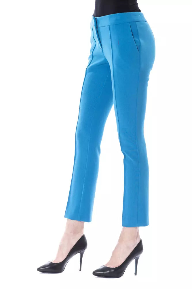 BYBLOS Light Blue Polyester Pant