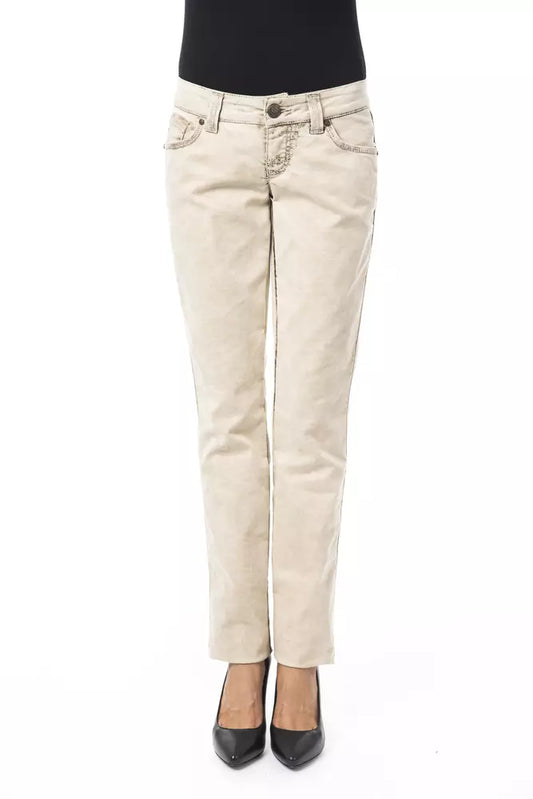 BYBLOS Beige Cotton Jeans Denim