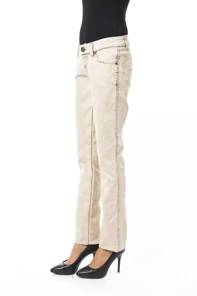 BYBLOS Beige Cotton Jeans Denim