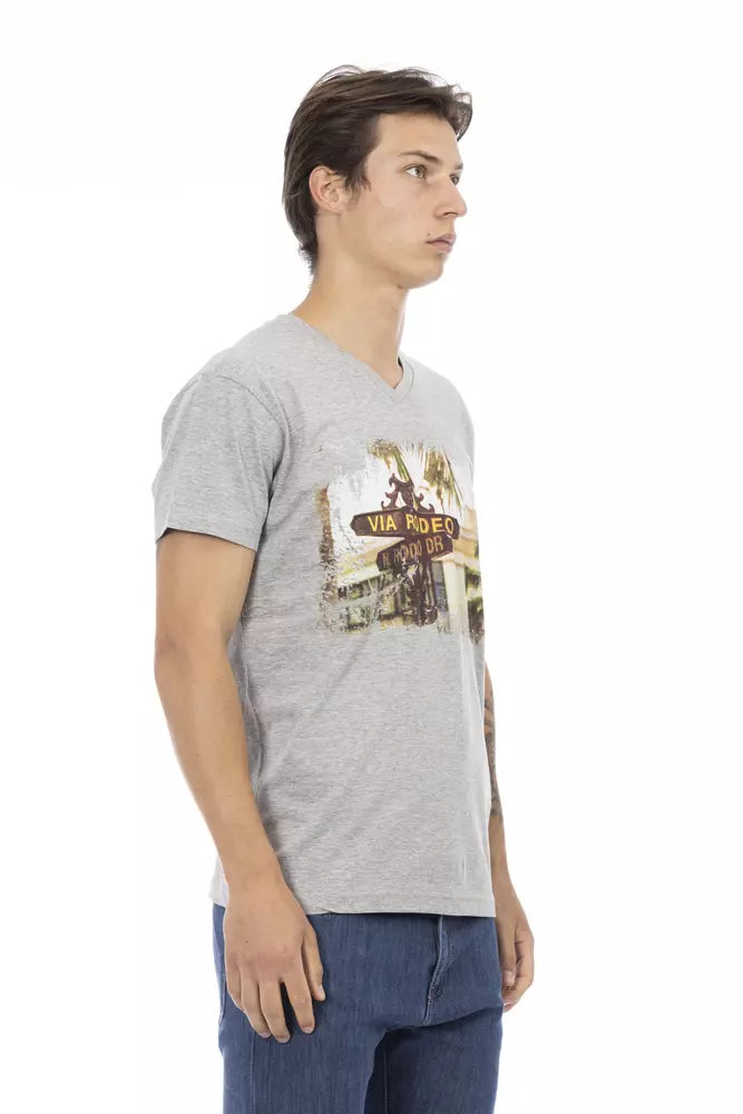Trussardi Action Gray Cotton Men's T-Shirt