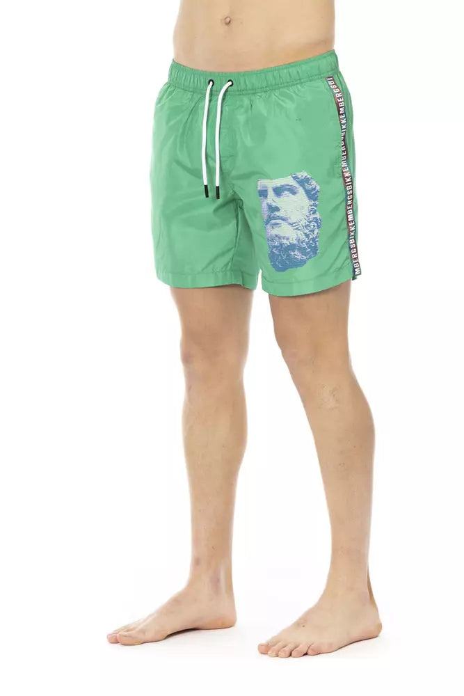 Bikkembergs Green Polyester Swimwear