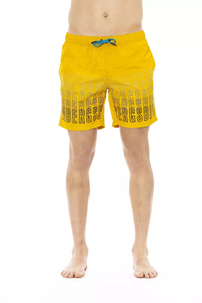 Bikkembergs Yellow Polyester Swimwear