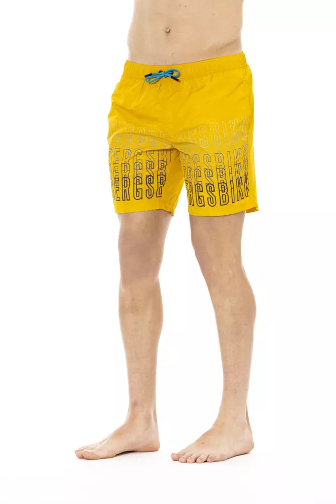 Bikkembergs Yellow Polyester Swimwear