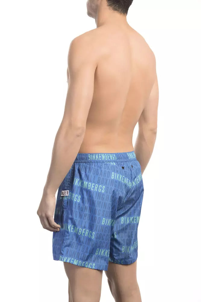 Bikkembergs Blue Polyester Swimwear
