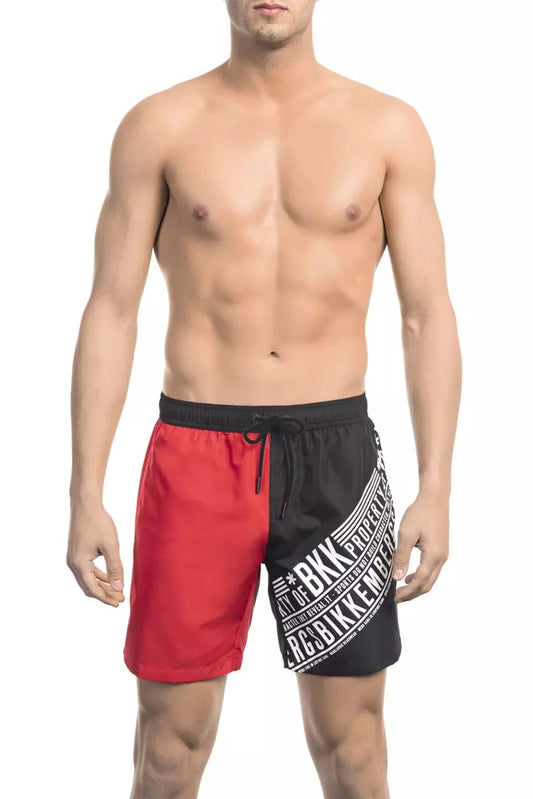 Bikkembergs Red Polyester Men's Swim Short