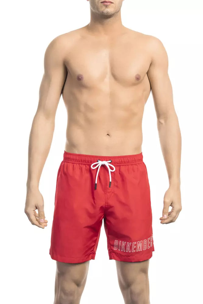 Bikkembergs Red Polyester Swimwear