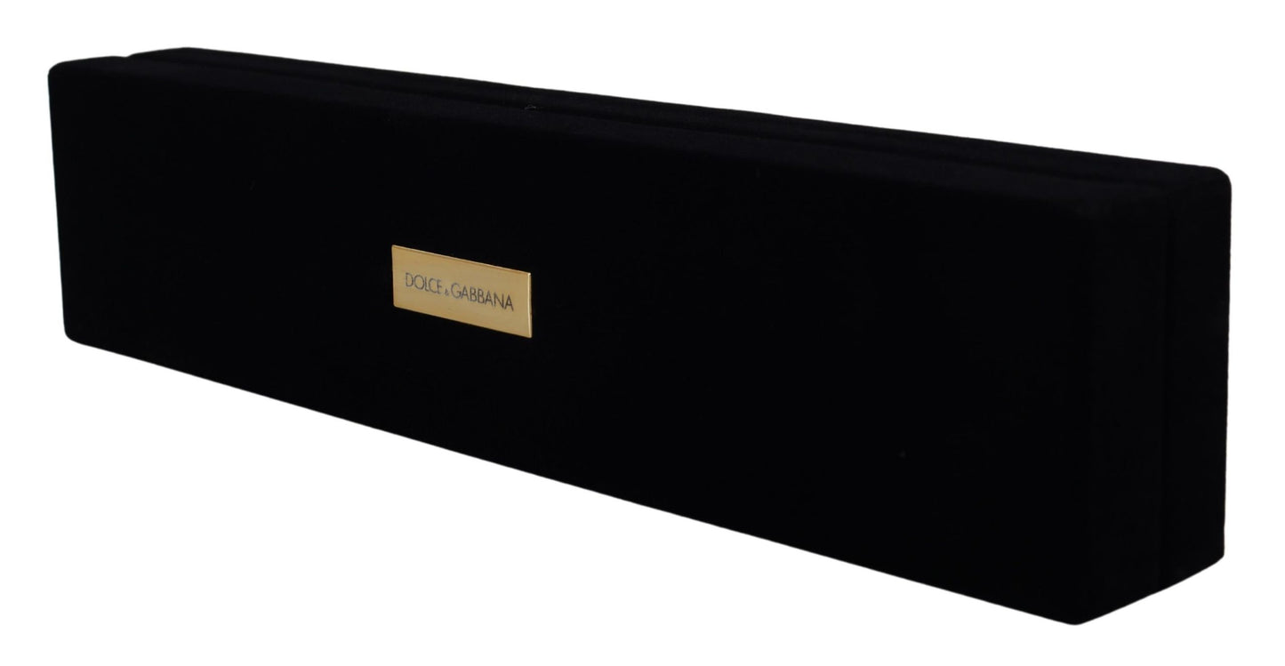 Black Velvet Logo Plaque Storage Bracelet Jewelry Box