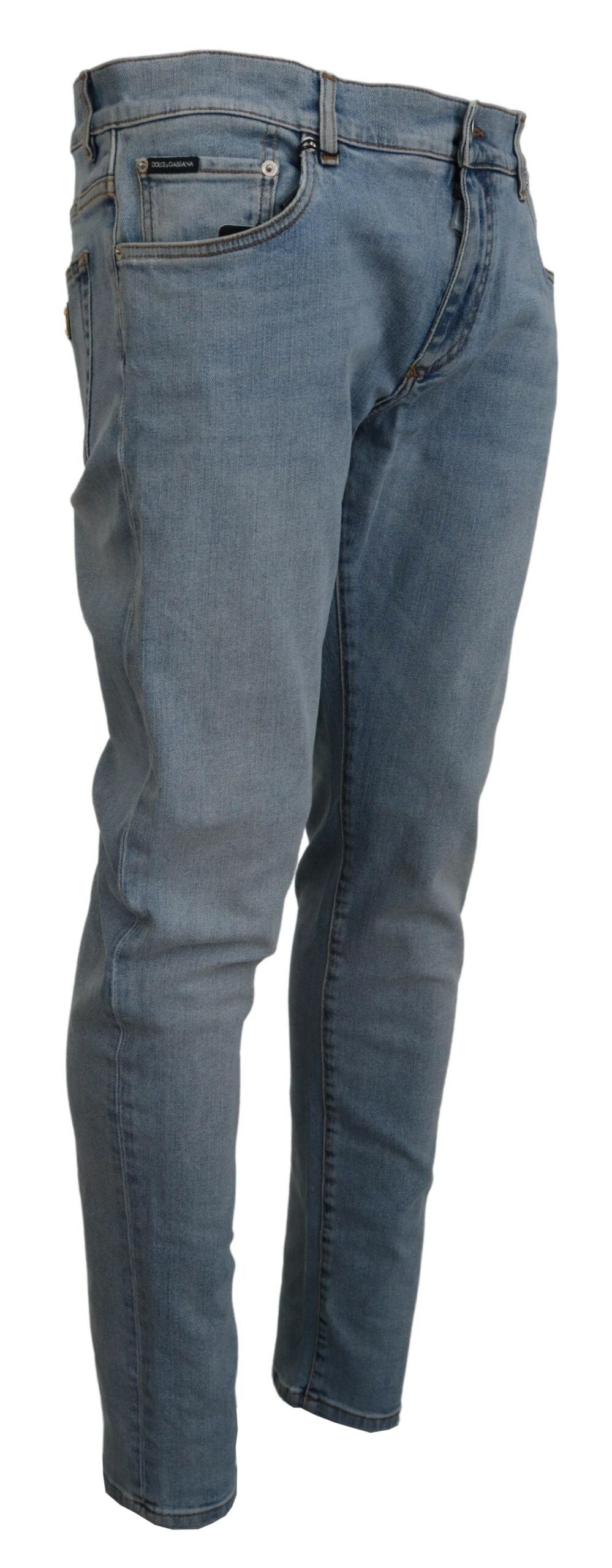 Blue Wash Slim Fit Cotton Denim Jeans