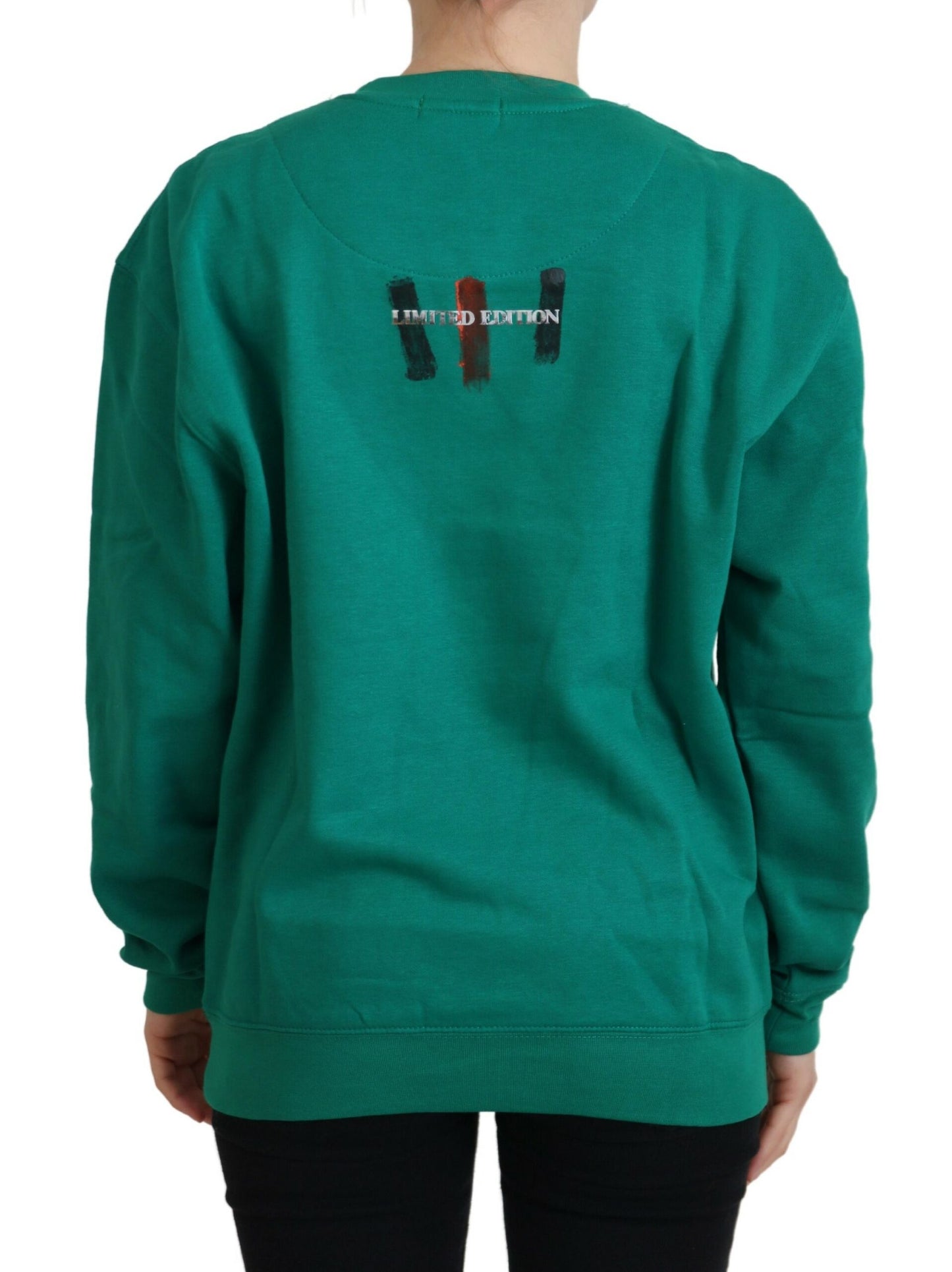 Philippe Model Green Printed Long Sleeves Pullover Sweater