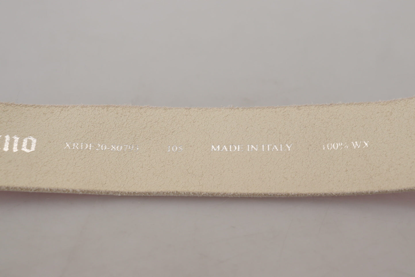 John Galliano Pink Leather Letter Logo Round Buckle Waist Belt